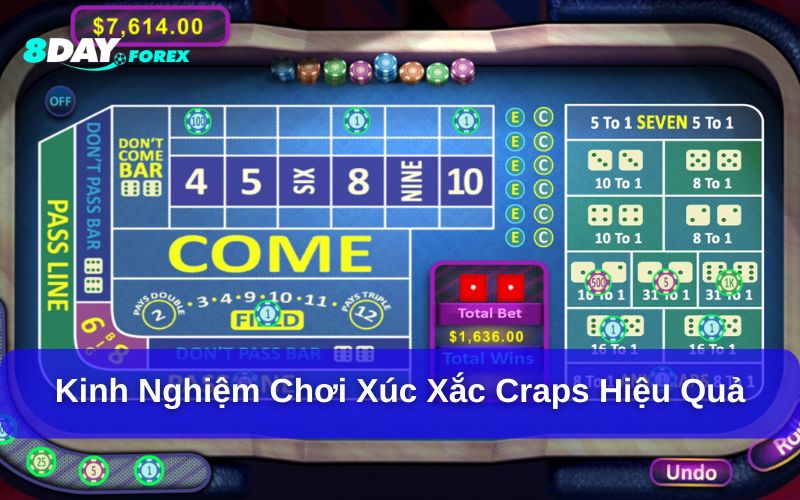 Kinh nghiệm chơi Craps hiệu quả