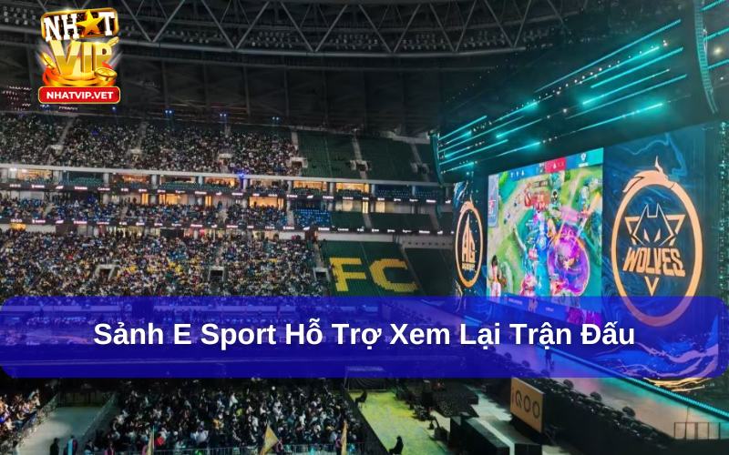 Sảnh E Sport hỗ trợ xem lại trận đấu